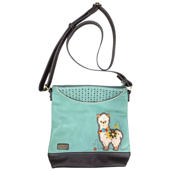 Chala Handbags - Chala Llama Messenger Crossbody Shoulder Bag Purse Vegan Leather Boho Retro
